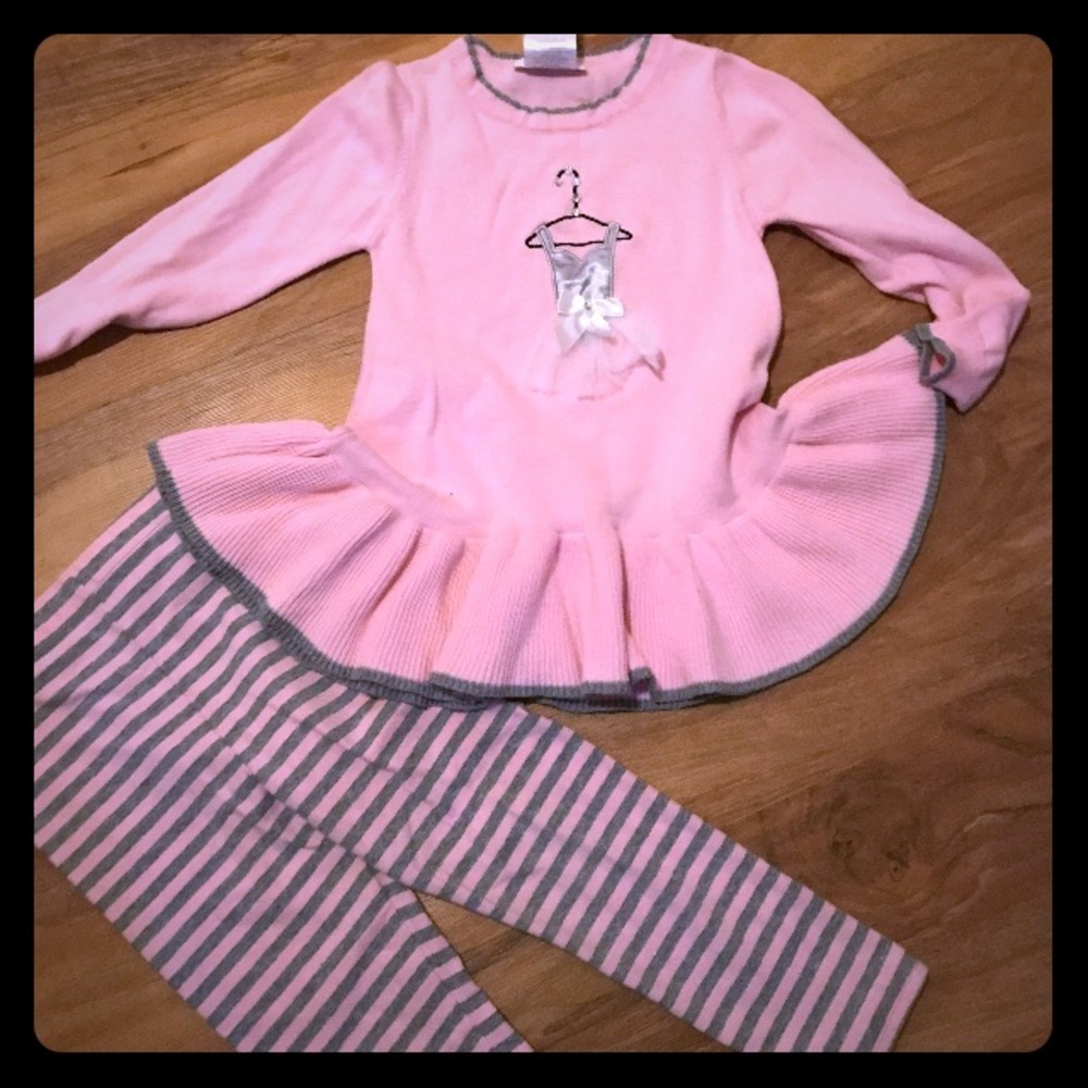 Pink Peplum Sweater Set